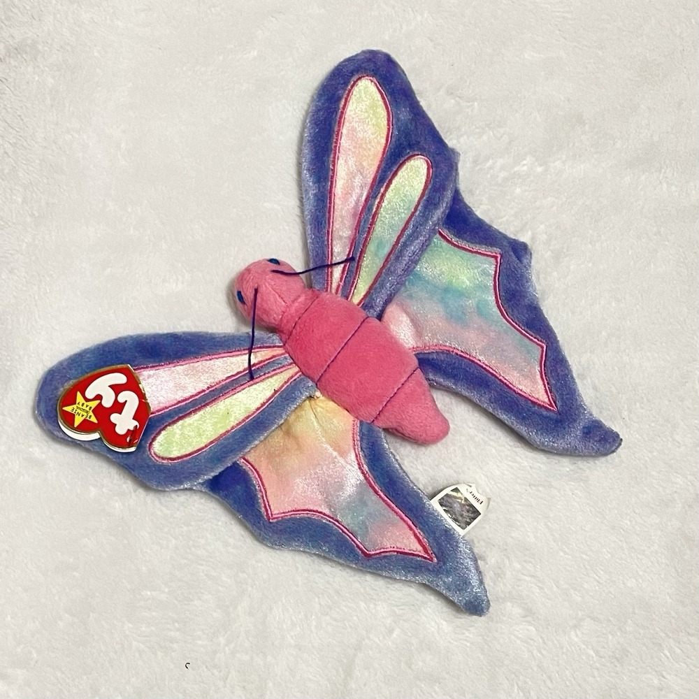 Ty Beanie Babies Flitter The Butterfly Pink Kids Animal Stuffed Soft Plush Toy‎